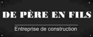 Logo De Père En Fils entreprise construction